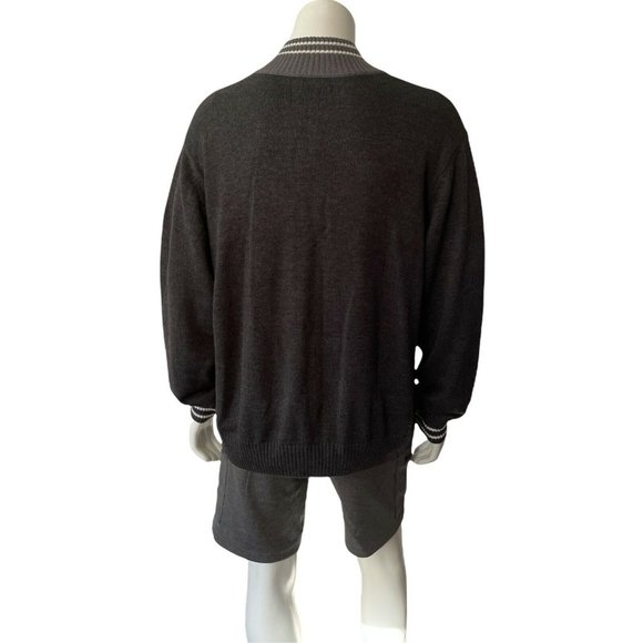 🔧Men’s Big Tall Sweater Size 2X U.S.POLO ASSN Mock Neck 1/4 Zip Dark - Picture 3 of 12